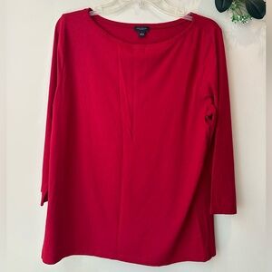 Ann Taylor Red Long Sleeve Top